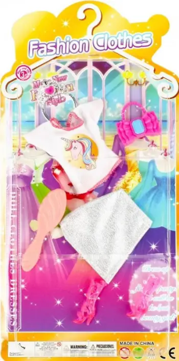 Set veshjesh për kukulla Mega Creative DOLL OUTFIT, 17x35x4 cm, mbi 3 vjeç, shumëngjyrësh