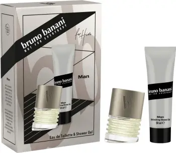 Set Eau de Toilette dhe xhel dushi për meshkuj Bruno Banani Man, 30ml + 50ml
