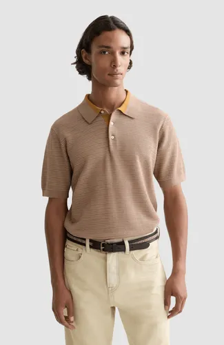Structured knitted regular-fit polo - 3