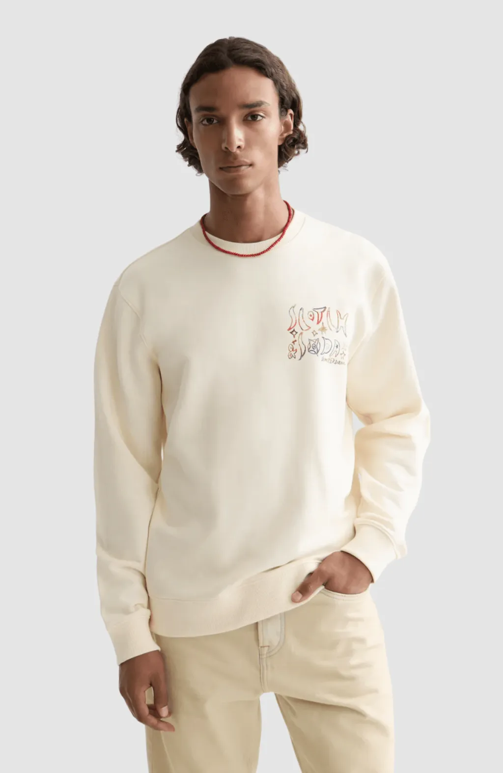 Front and back artwork regular-fit sweatshirt - 1
