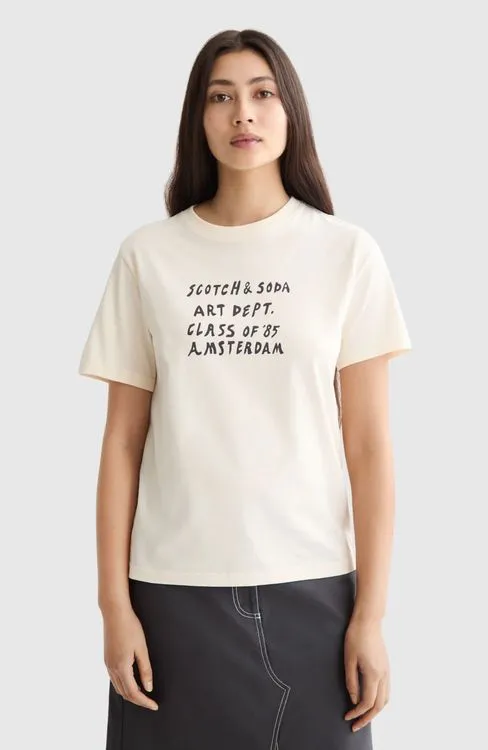 Regular fit T-shirt with chest artwork - 4