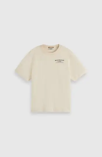 Washed artwork loose T-shirt