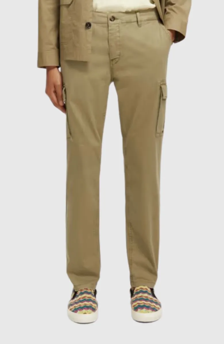 STUART- garment-dyed pima cotton cargo pant - 1