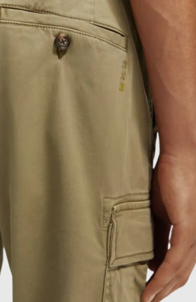 STUART- garment-dyed pima cotton cargo pant - 3