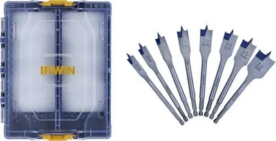 Set biti për dru Irwin, 8 copa, 12-32mm, blu - 1