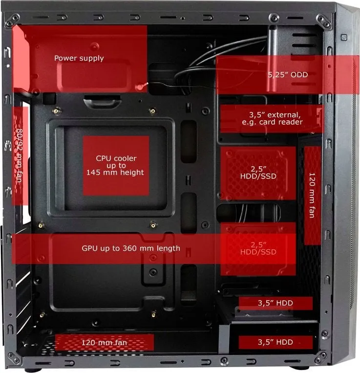 Kasë LC-Power 7040B, Midi Tower - 8