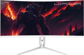 Monitor LC-Power LC-M34-Q-C-PRO 34 inç, UltraWide Quad HD, 165Hz, FreeSync Premium, i bardhë