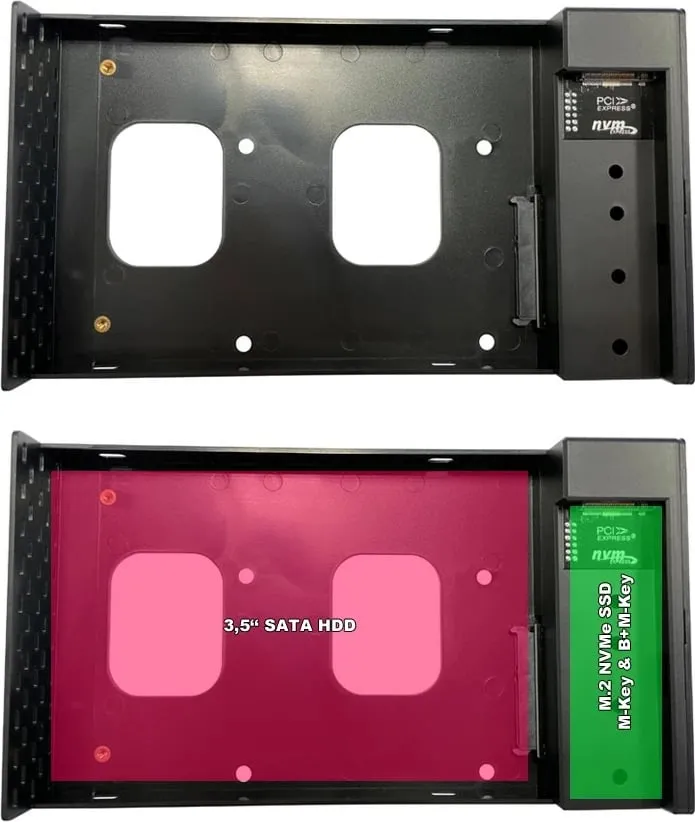 Kasë LC-Power për HDD/SSD M.2, USB Type-C, e zezë - 4