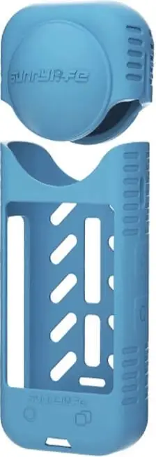 Mbështjellës silikoni Sunnylife X4-BHT818 për Insta360 X4, kaltër, me kapak lente