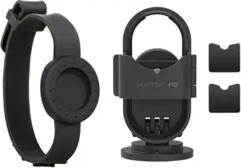 Mbajtës 2-në-1 për kamera Insta360 GO 3S, Sunnylife G3S-ZJ845, rrip silikoni fleksibël dhe mbajtëse magnetike, zi