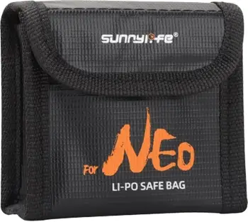 çantë sigurie LiPo për bateri, Sunnylife NE-DC850, për 3 bateri DJI Neo, e zezë