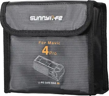 çantë sigurie baterish 3x, Sunnylife, M4P-DC011, për DJI Mavic 4 Pro, 1.4 L, e zezë