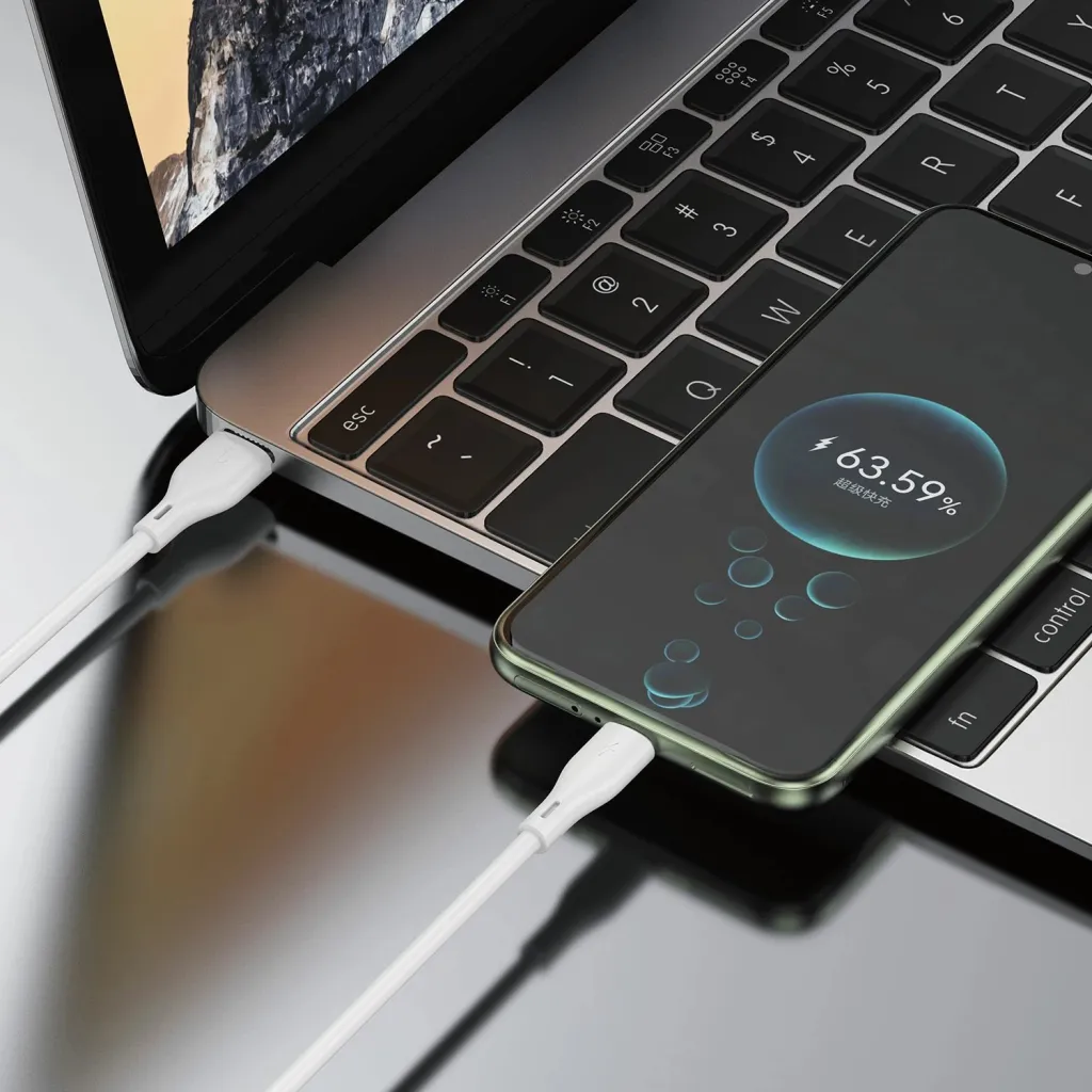 Kabllo Dudao USB A - USB (52143), 1m, e bardhë - 3