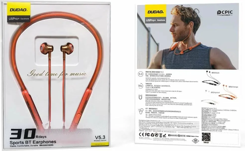 Dëgjuese Dudao U5Pro+, portokalli - 5