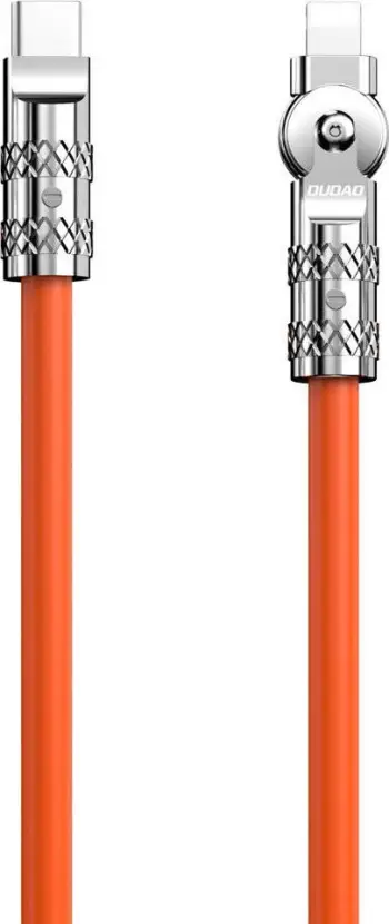 Kabllo Dudao Lightning - USB-C, 1m, portokalli