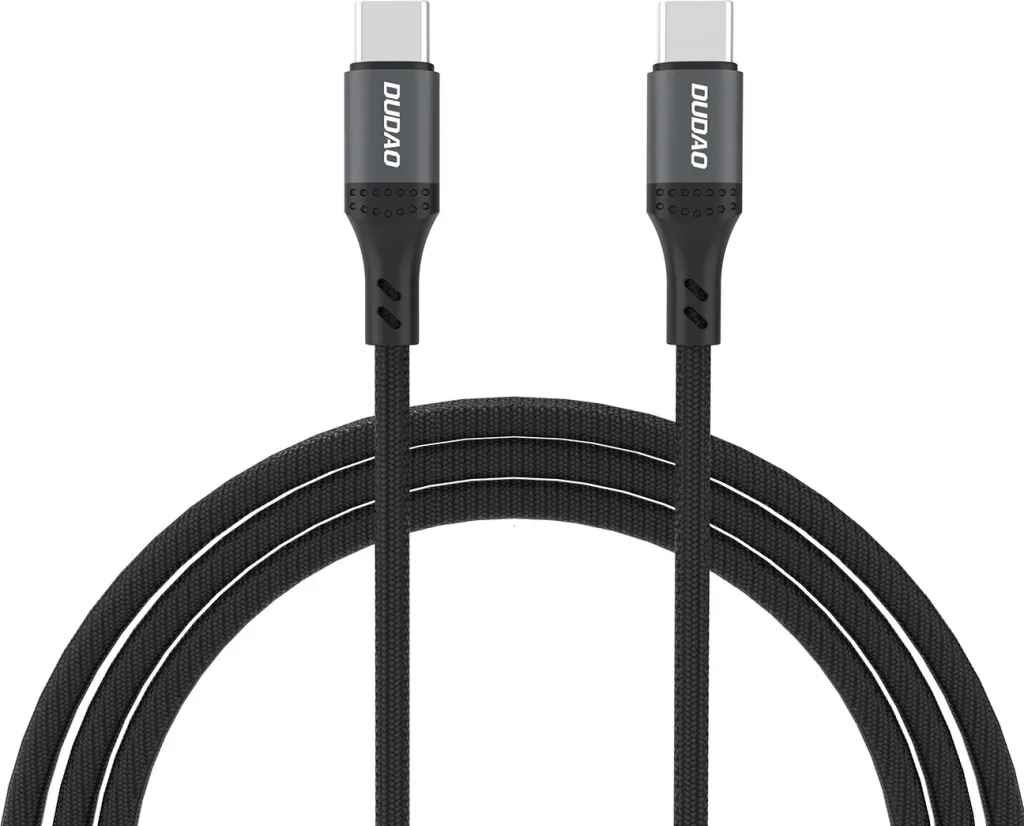 Kabllo USB-C në USB-C Dudao L3CC, 2m, 60W, najlon, e zezë - 1