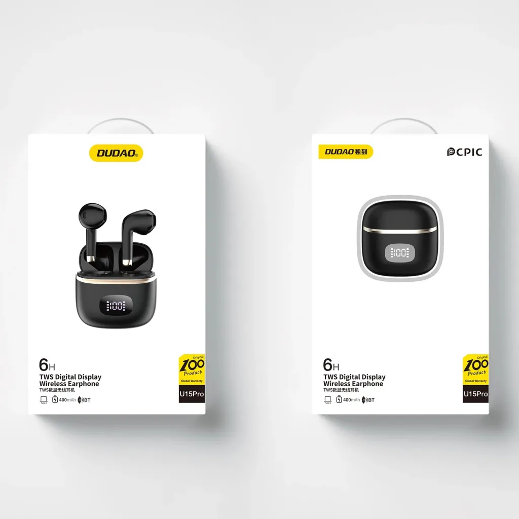 Kufje wireless Dudao U15Pro, TWS, Bluetooth 5.3, të zeza - 5