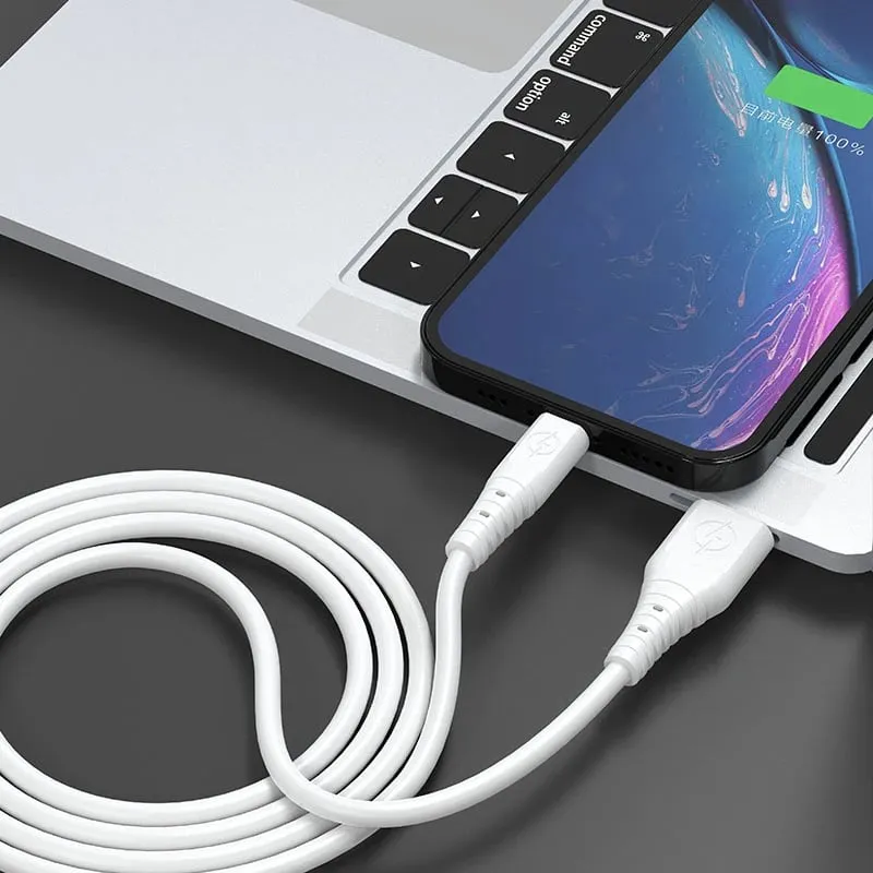 Kabllo USB Dudao USB A në USB C, 1 m, 6A, e bardhë - 2