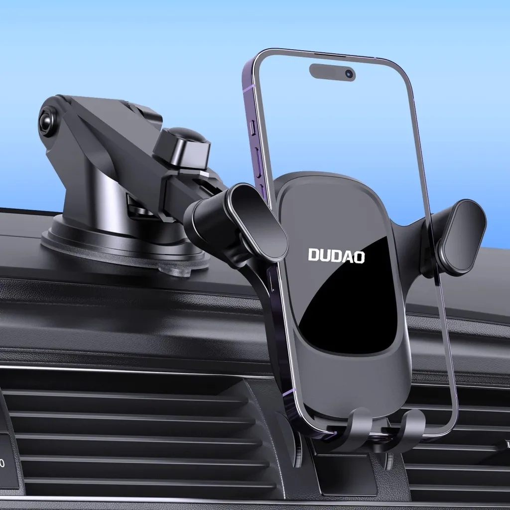 Mbajtës telefoni për veturë Dudao F5Pro, për kokpit, i zi - 2