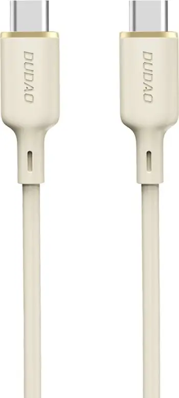 Kabllo Dudao L7SCC USB-C në USB-C, 1m, 100W, Bezhe