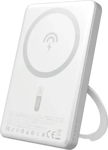 Powerbank Dudao K28S, 5000mAh, 20W PD, MagSafe, me mbajtëse, Argjendi