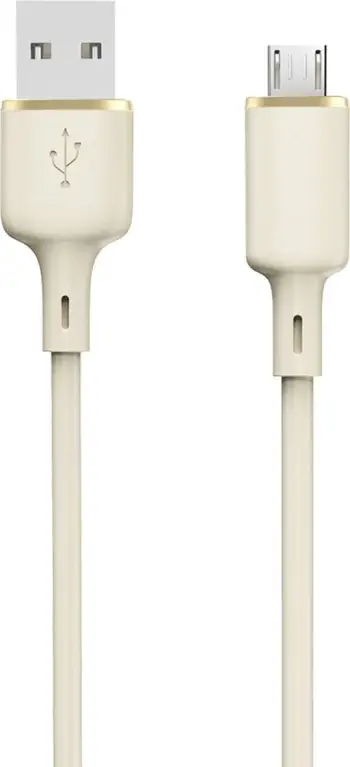 Kabllo Dudao L7SM USB-A në micro USB, 1m, 5A, Silikon, Bezhë