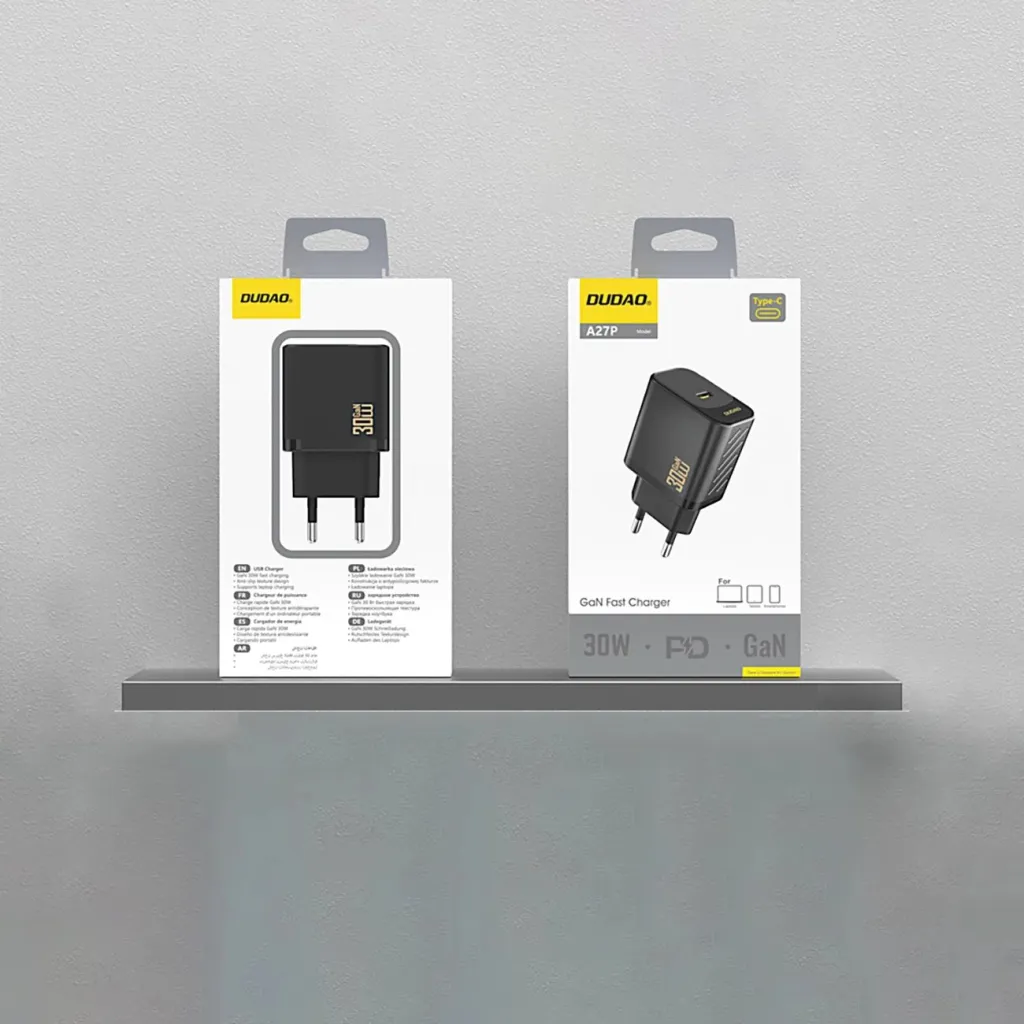 Karikues muri Dudao A27P, 30W, GaN, USB-C, i zi - 3