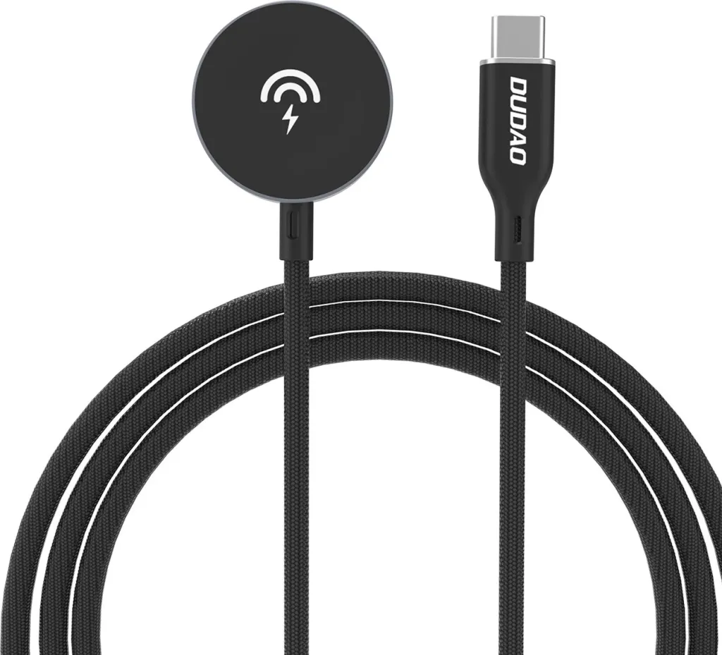 Karikues wireless Dudao A12C për Apple Watch, USB-C, 1.2m, Zi - 1