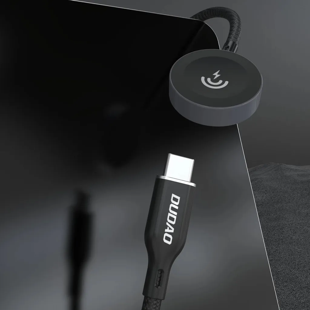Karikues wireless Dudao A12C për Apple Watch, USB-C, 1.2m, Zi - 3