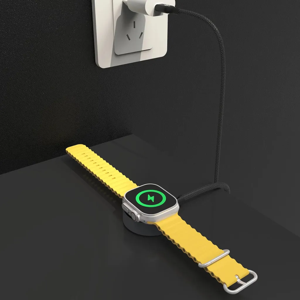 Karikues wireless Dudao A12C për Apple Watch, USB-C, 1.2m, Zi - 4
