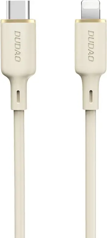 Kabllo Dudao L7SCL, USB-C në Lightning, 1m, 30W, Bezhe