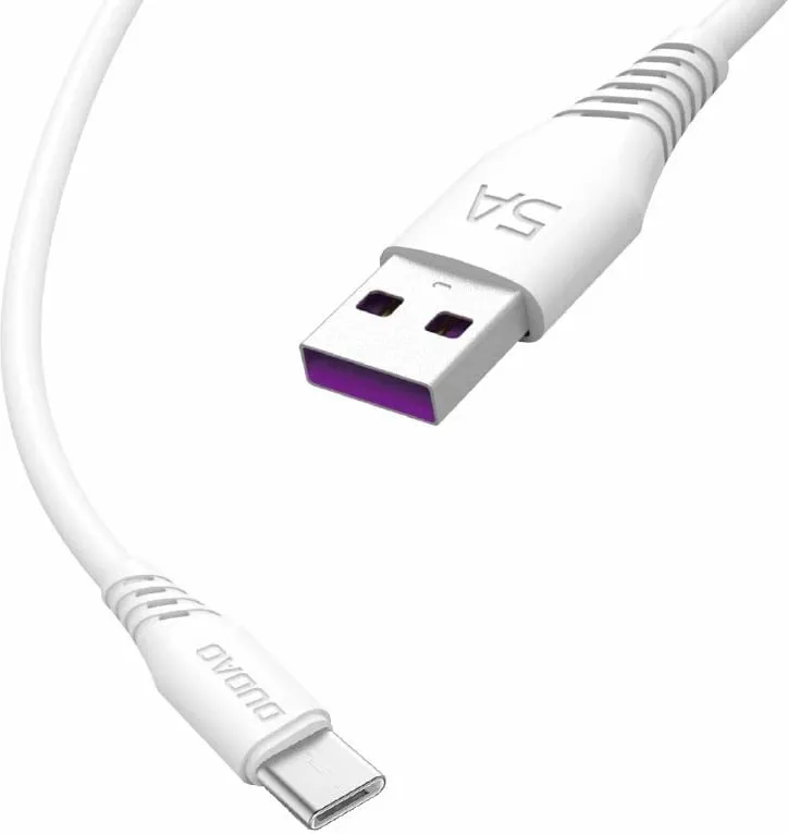 Kabllo USB Dudao L2, USB A në USB C, 2 m, e bardhë - 1