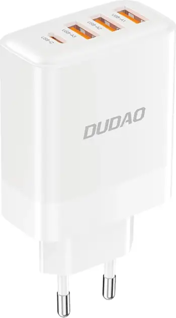 Karikues muri Dudao A5Heu, 3x USB A 1x USB C PD 20W, i bardhë