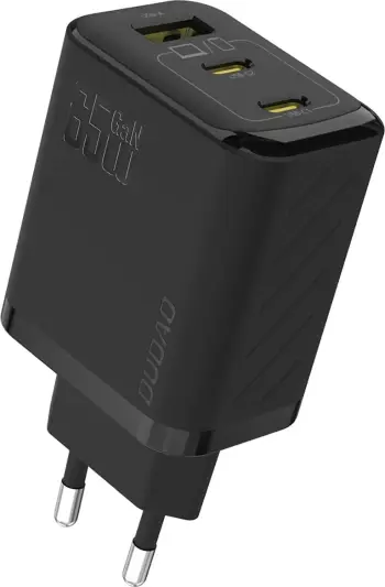Karikues USB Dudao A29EU GaN, 65W, 2x USB C 1x USB A, i zi