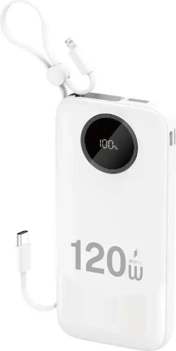 Powerbank Dudao K13Pro 10000 mAh me kabllo të integruar, Bardhë