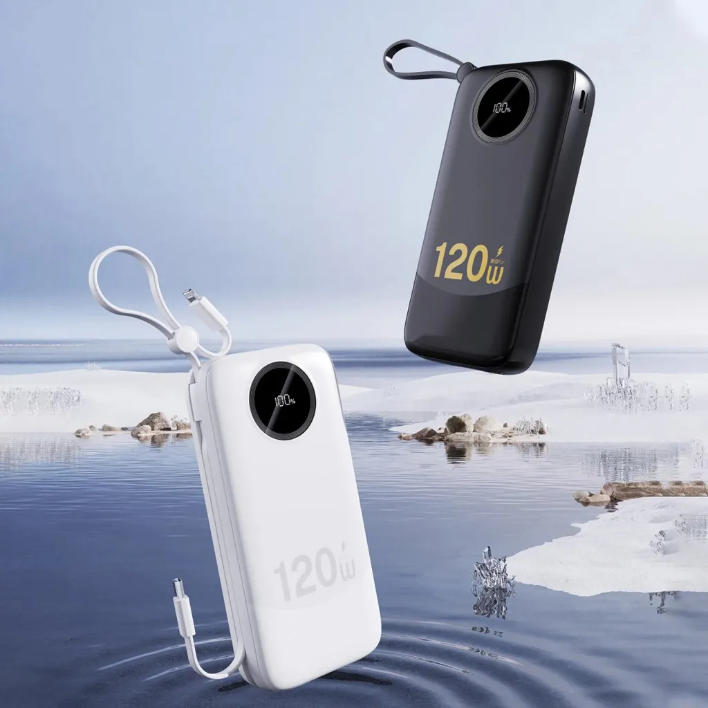 Powerbank Dudao K13Pro, 20000 mAh, me kabllo të integruara, Bardhë - 4