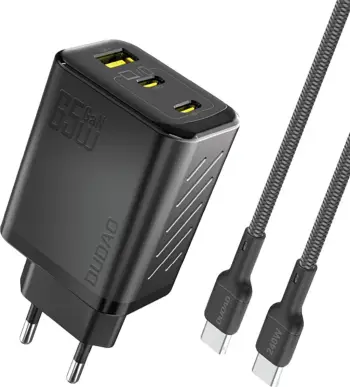 Karikues USB Dudao A29CEU, 65W GaN, 2x USB C 1x USB A, i zi