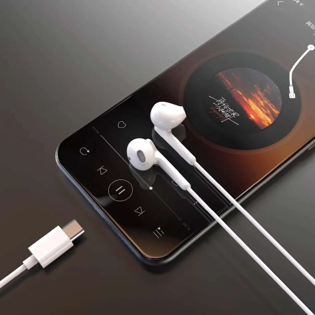 Kufje in ear Dudao X3C, USB C, 1.2 m, të bardha - 2