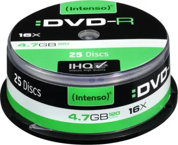 Set i DVD-R Intenso 4101154, 4.7GB, 16x, 25 copë
