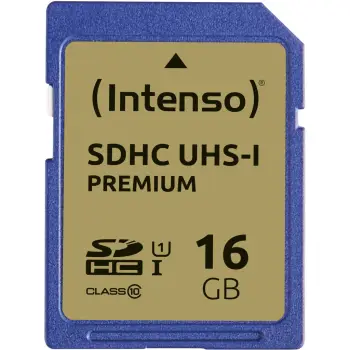 Kartelë memorie Intenso SDHC UHS-I 16GB, Class 10, 90MB/s, blu