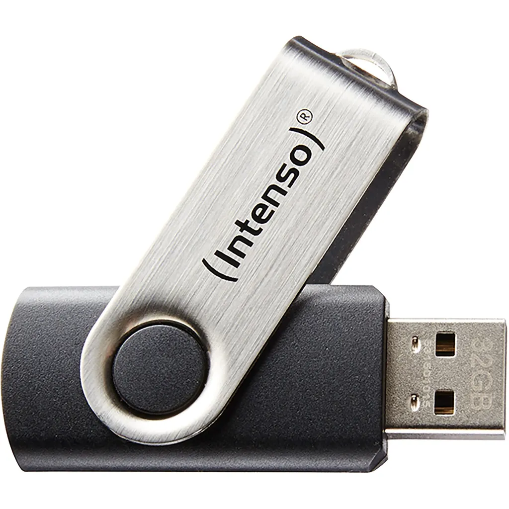 USB Intenso Basic Line 16 GB, USB Type-A, 2.0, e zezë, argjend - 1
