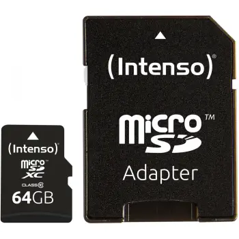 Kartelë MicroSDXC Intenso 64GB, Class 10, e zezë