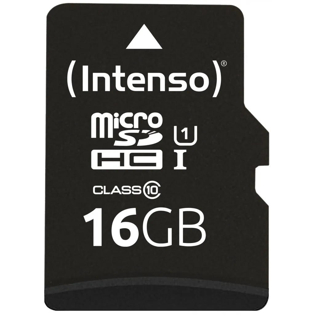 MicroSD kartelë Intenso 16GB Class 10 UHS-I e zezë - 1