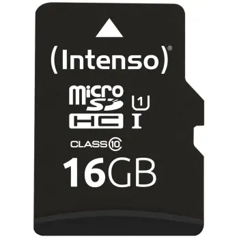 MicroSD kartelë Intenso 16GB Class 10 UHS-I e zezë