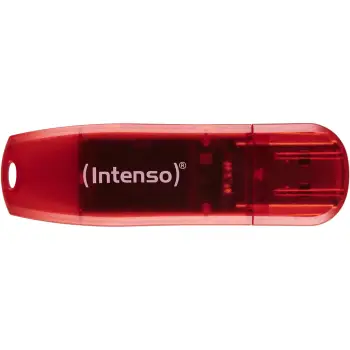 USB Intenso Rainbow Line 128 GB, USB Type-A, e kuqe, transparente