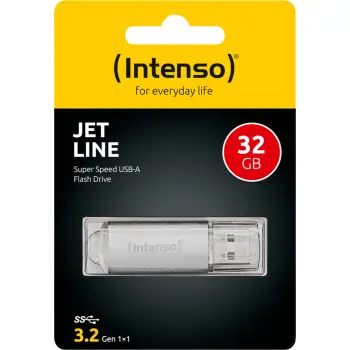 USB memorje Intenso Jet Line 32GB, USB 3.2, argjendtë