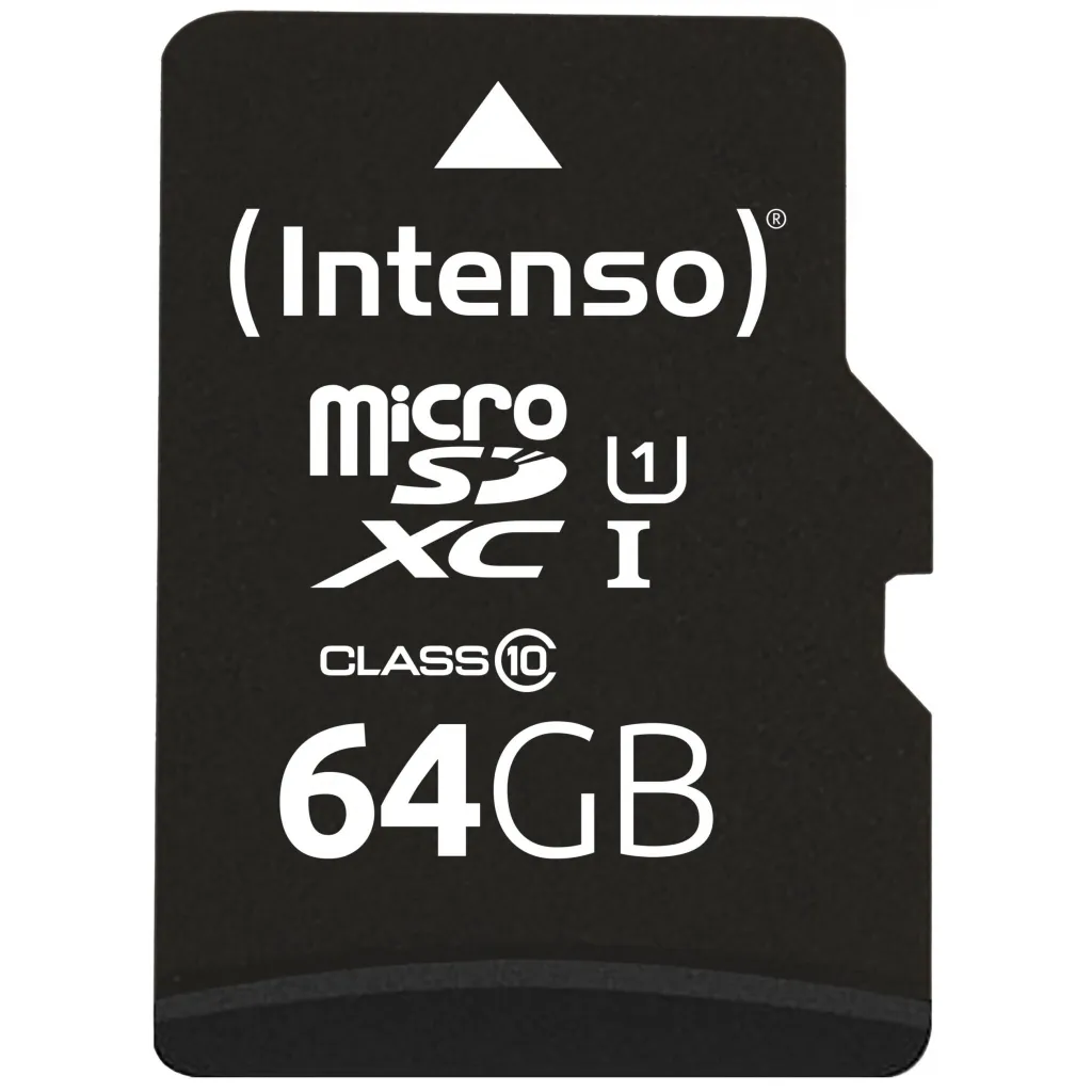 Kartelë MicroSDXC Intenso 3423490, 64 GB, Class 10, UHS-I, 90 MB/s - 1