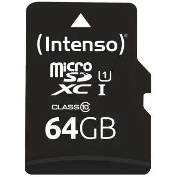 Kartelë MicroSDXC Intenso 3423490, 64 GB, Class 10, UHS-I, 90 MB/s