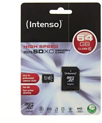 Kartë memorie Intenso MicroSDXC, Klasa 10, 64GB (3413490)