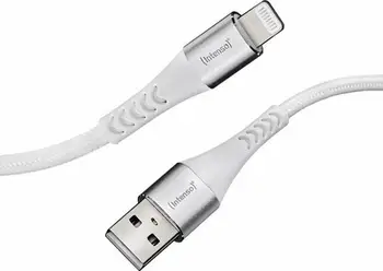Kabllo USB Intenso USB A në Lightning, 1.5m, e bardhë